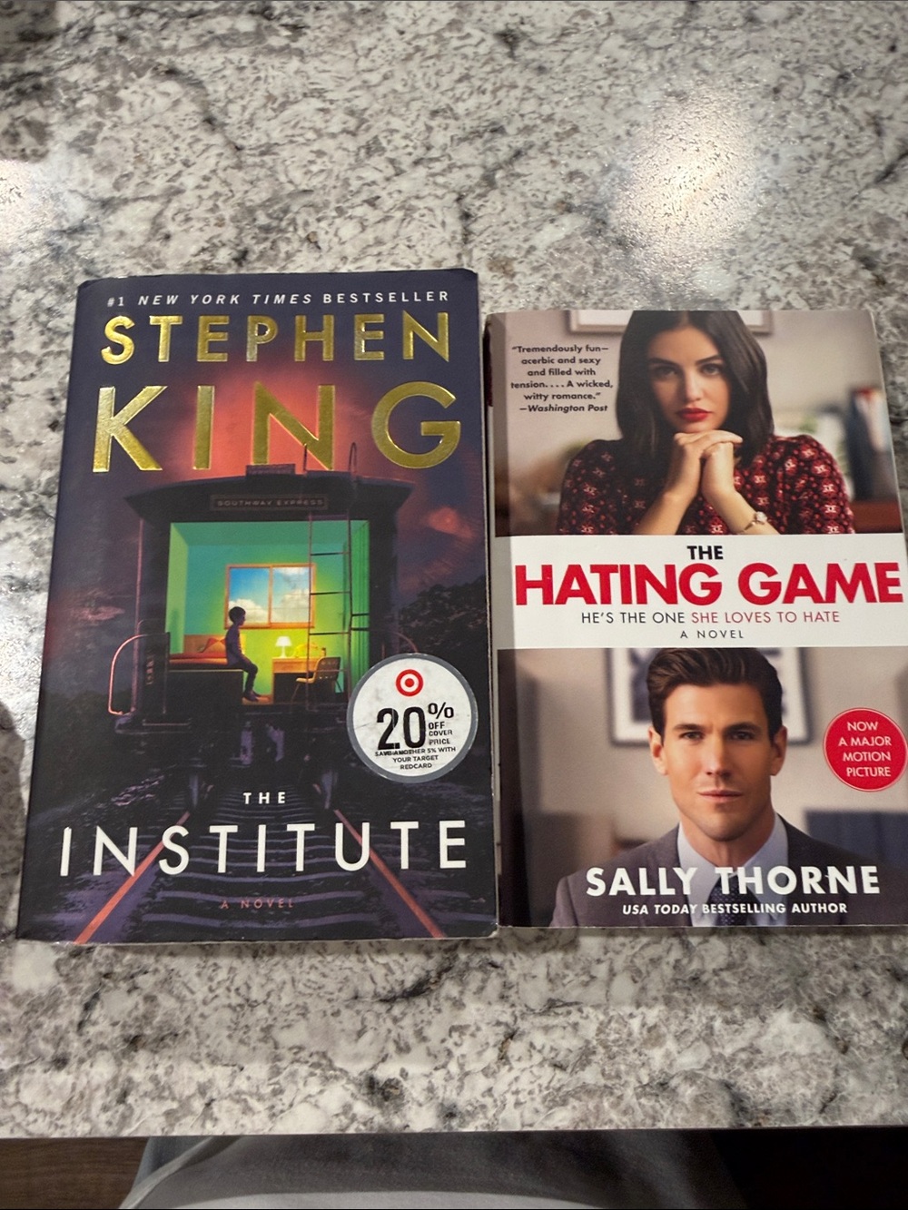 Two Book Fall Reading Bundle: The institute by Stephen King and The Hating Game